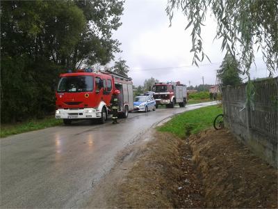 56. Wypadek samochodowy - Łukowa