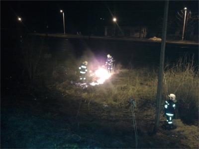 7. Pożar traw - Wolica ul. Kolejowa